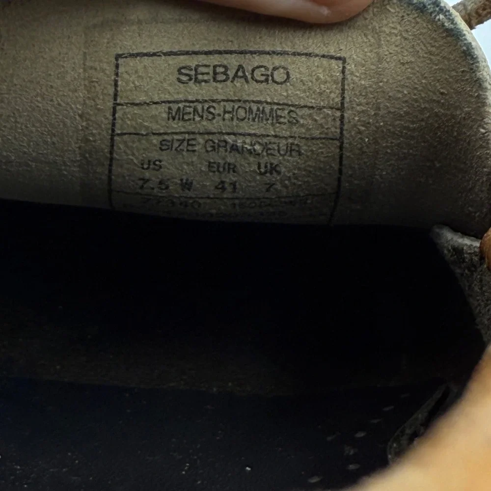 Sebago Docksides‎ Mens Leather Boat Shoes Classic Nautical Brown Black Sz 7.5W